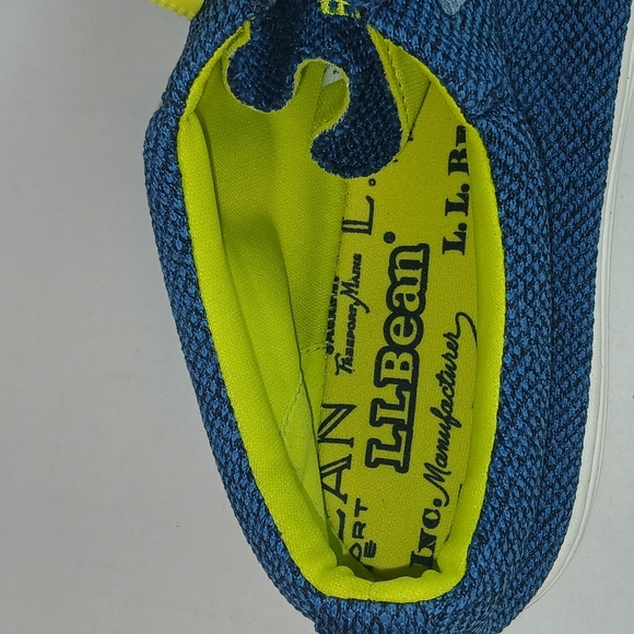 L.L. Bean Men's Higgins Beach 4-Eye Slip-Ons shoes in blue size 11 - Picture 7 of 9